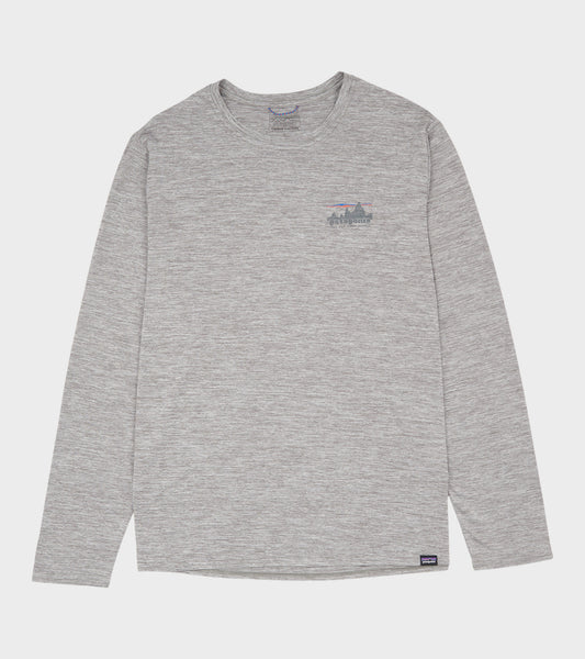 M's L/S Cap Cool Daily Graphic Shirt Skyline Feather Grey
