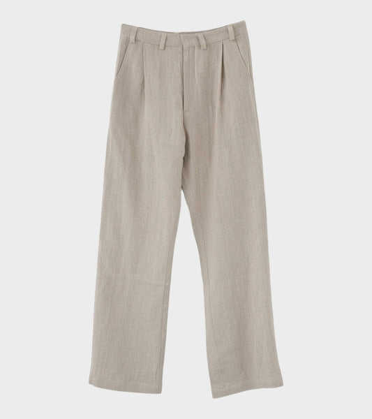 Linen Box Trousers Nature