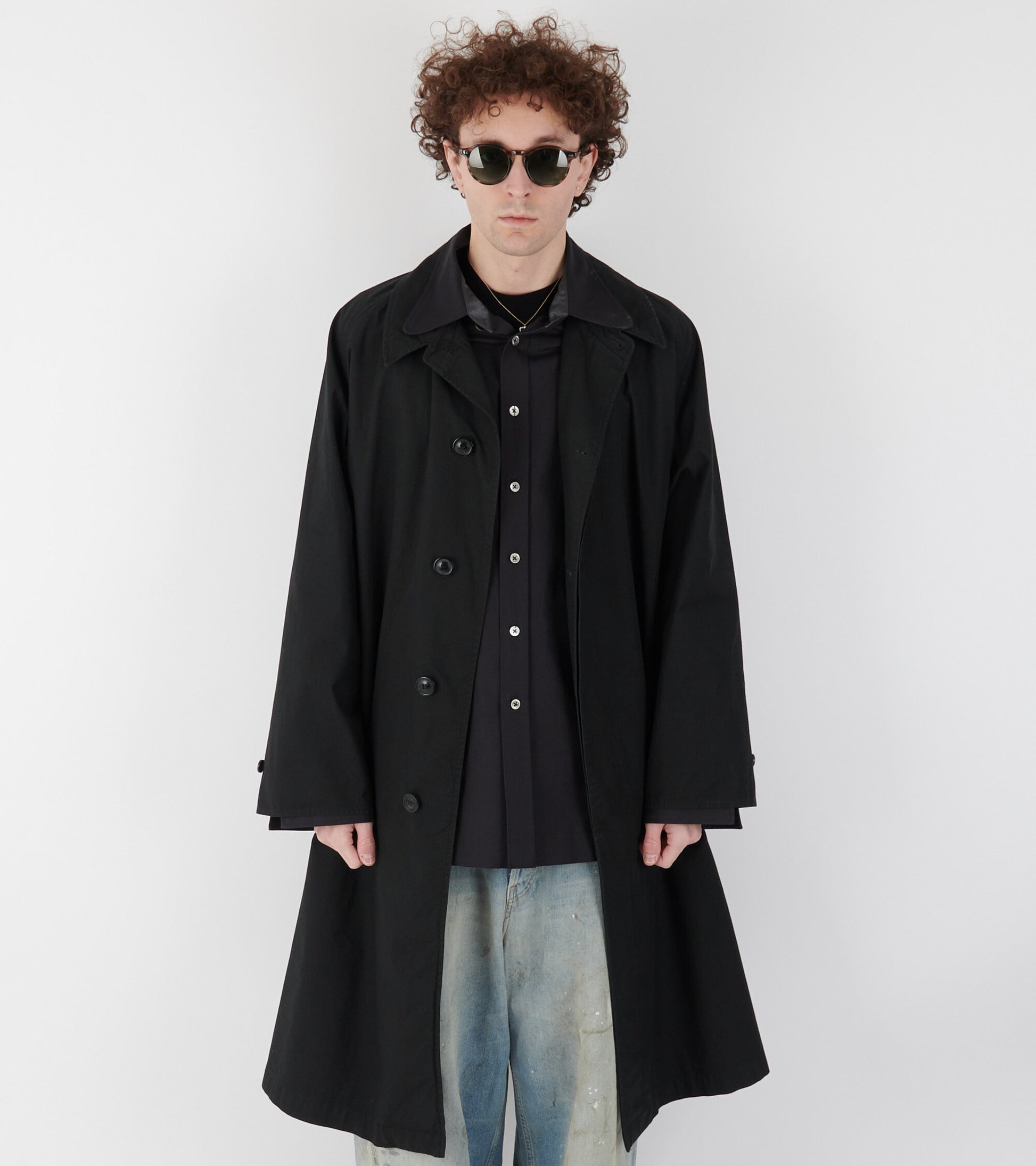 Overlayer Trench Coat Black