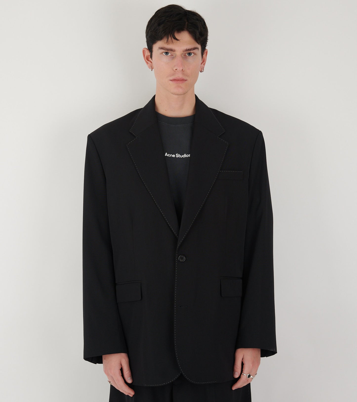 Single Breasted Suit Jacket Black