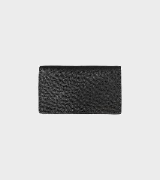 Logo Wallet Saffiano Black