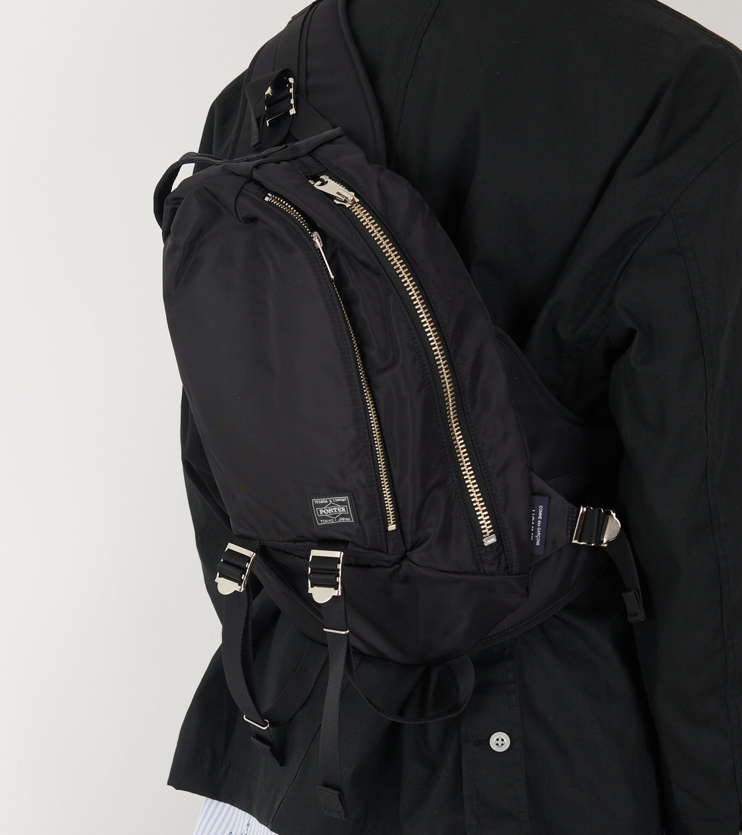 X Porter Nylon Twill Shoulder Bag Black