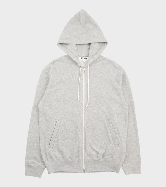 U Backside Heart Hoodie Grey/Red