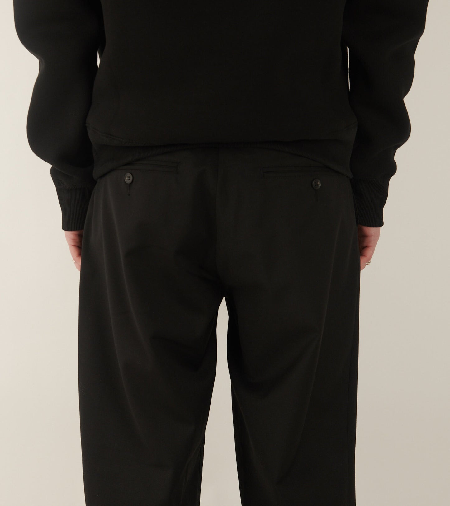 Wide Twist Trousers Black