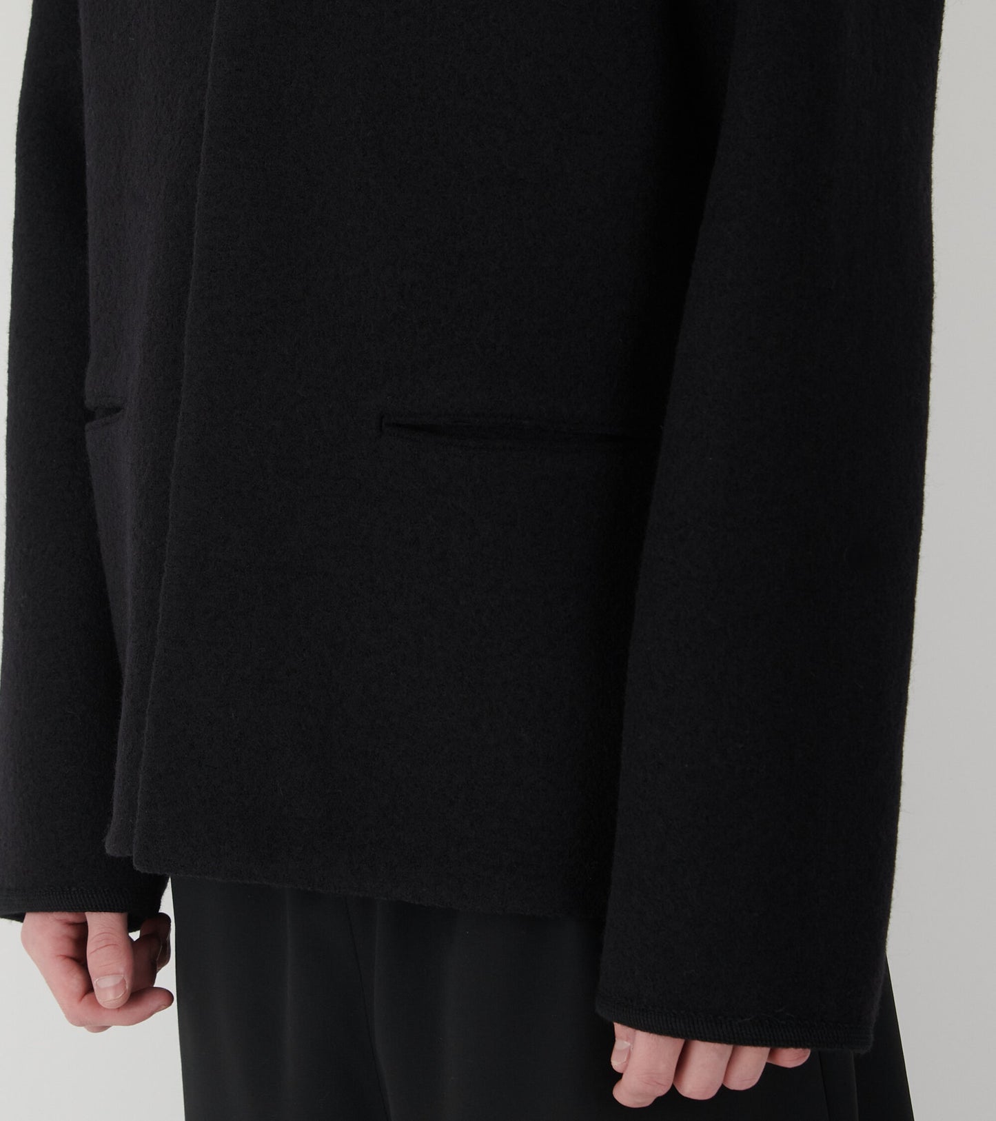 Walker Felted Cardigan Black