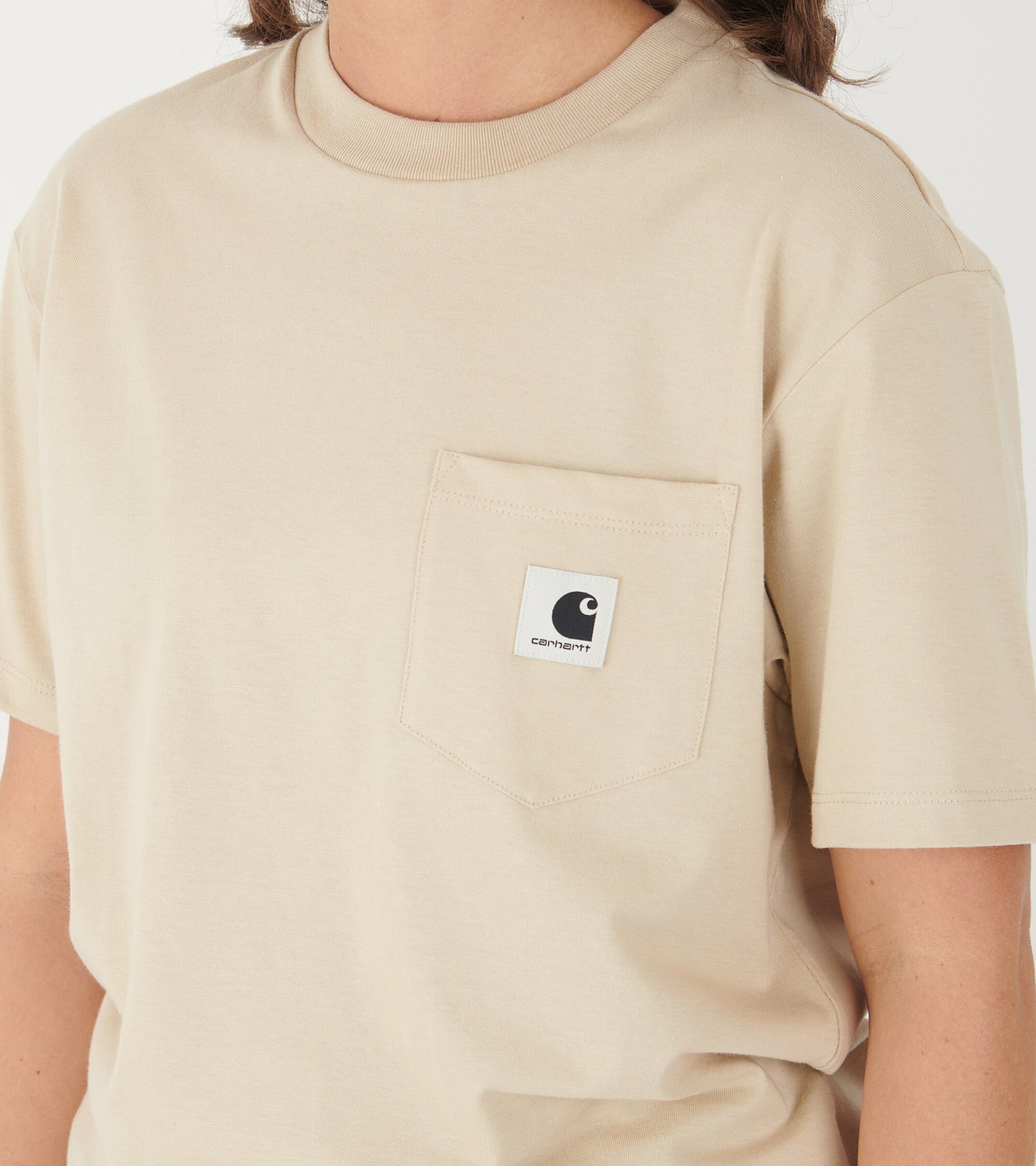 W S/S Pocket T-shirt Fleur De Sel
