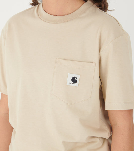 W S/S Pocket T-shirt Fleur De Sel