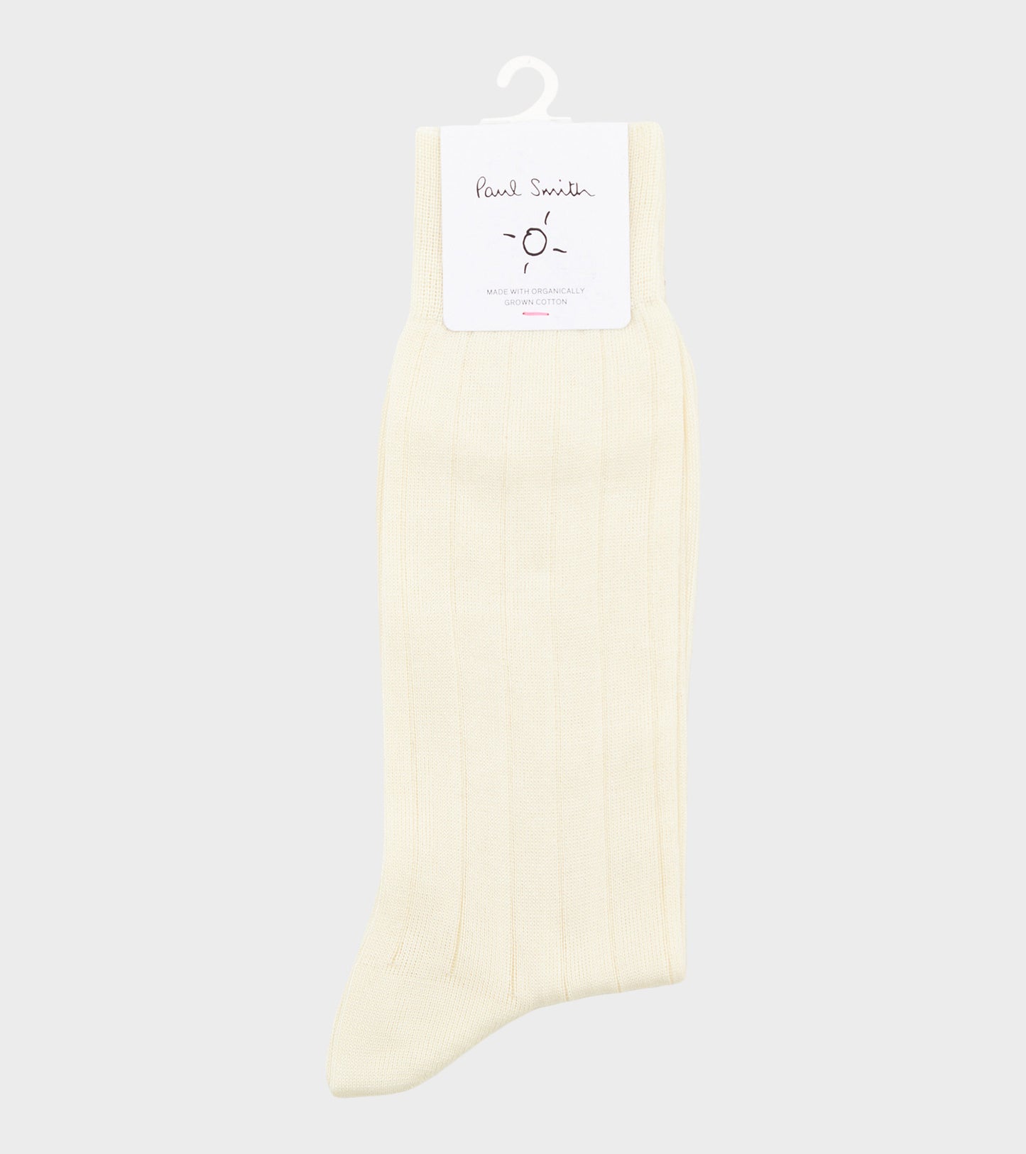 Plain Rib Socks Off-white