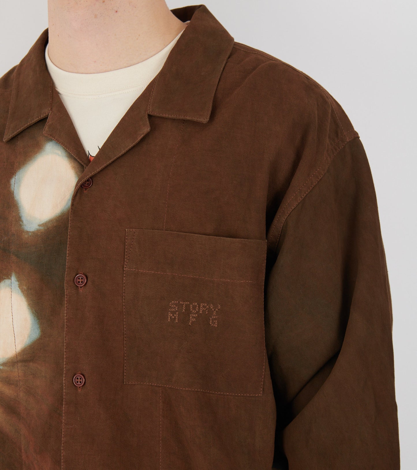 Greetings Shirt L/S Brown Lunar