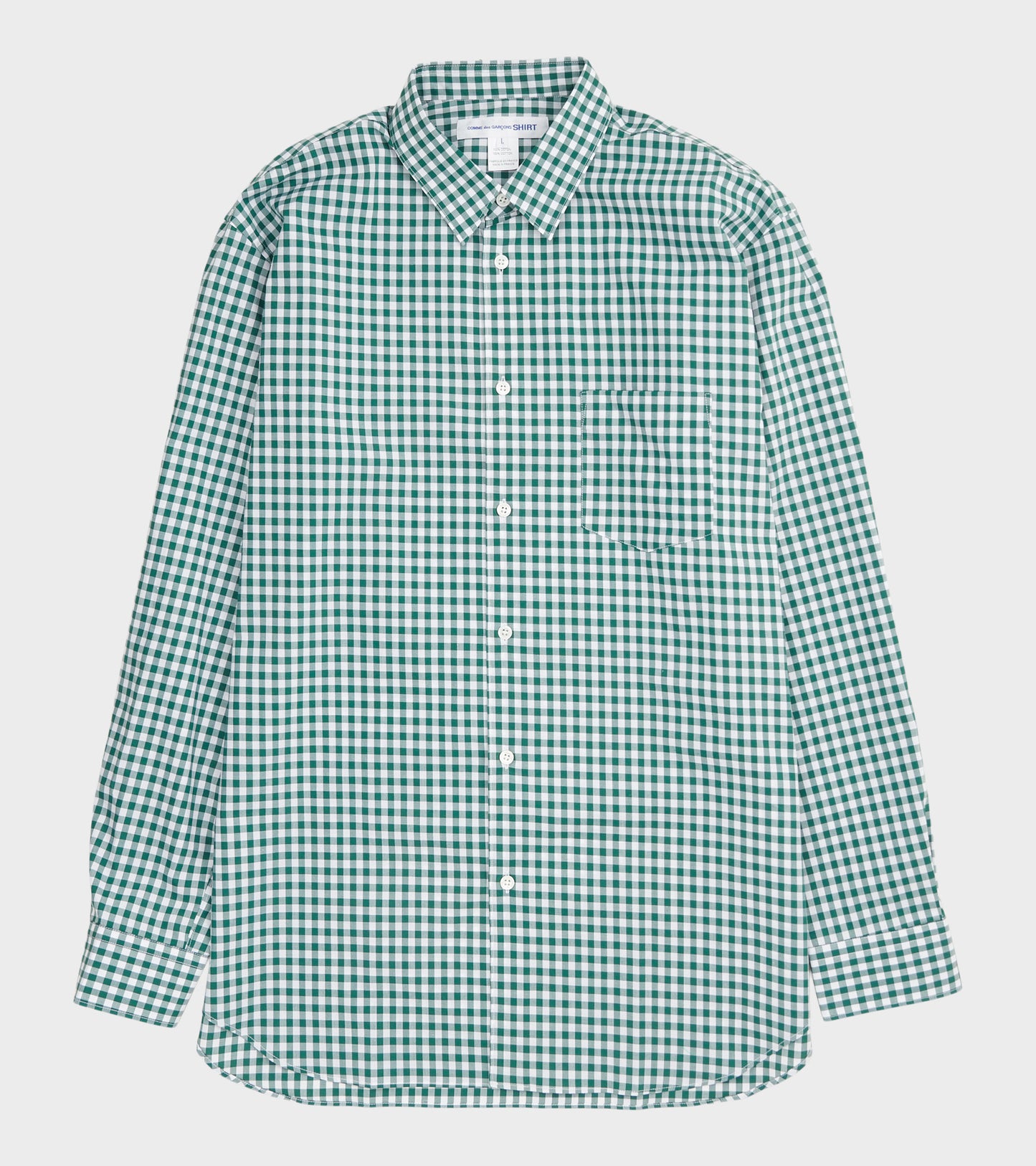 Checkered Shirt Dark Green/White