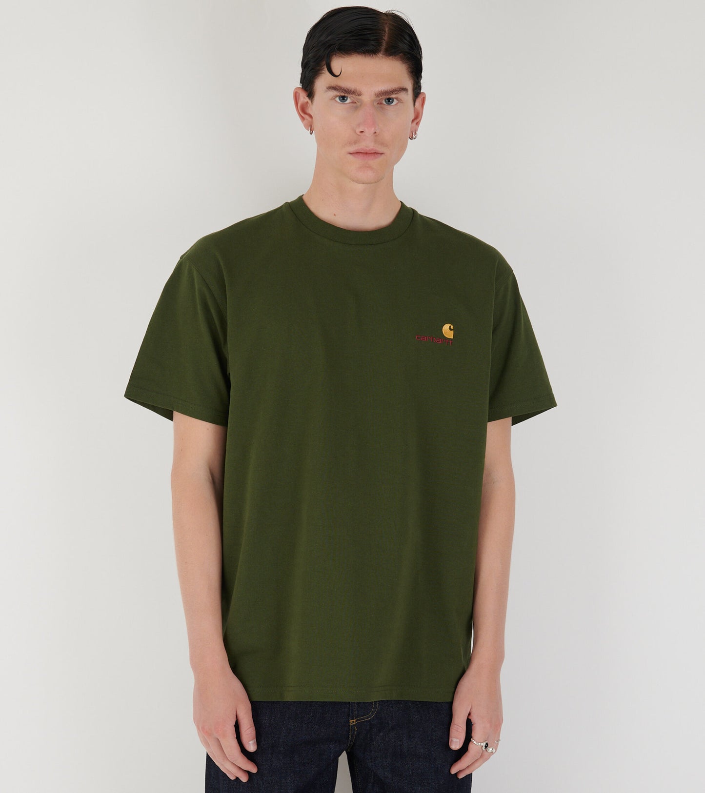 S/S American Script T-shirt Tarragon