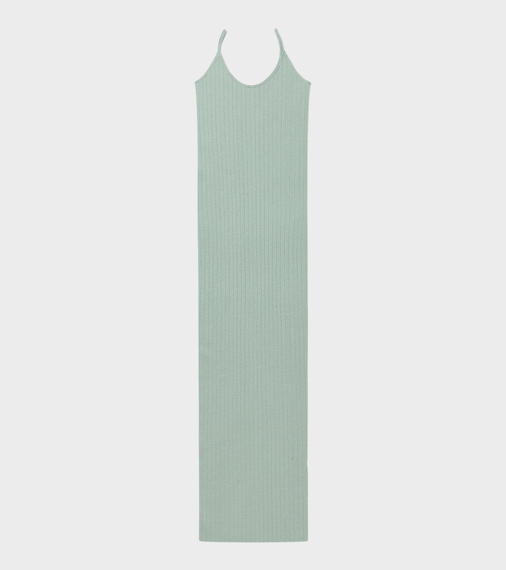 101 Strap Rib Dress Stone Green