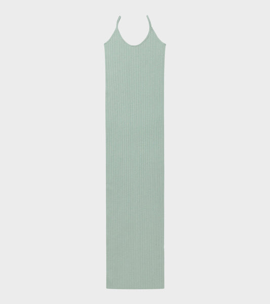 101 Strap Rib Dress Stone Green