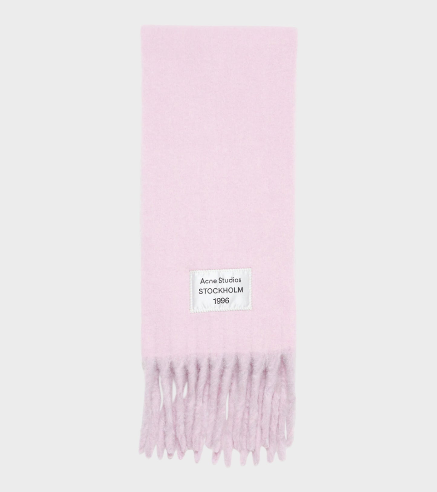 Fringed Scarf Logo Label Pink/Lilac