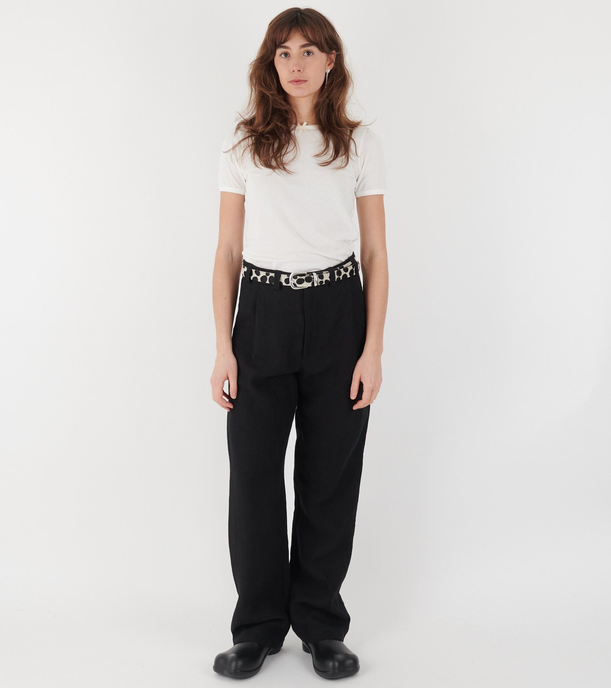 Linen Box Pants Black