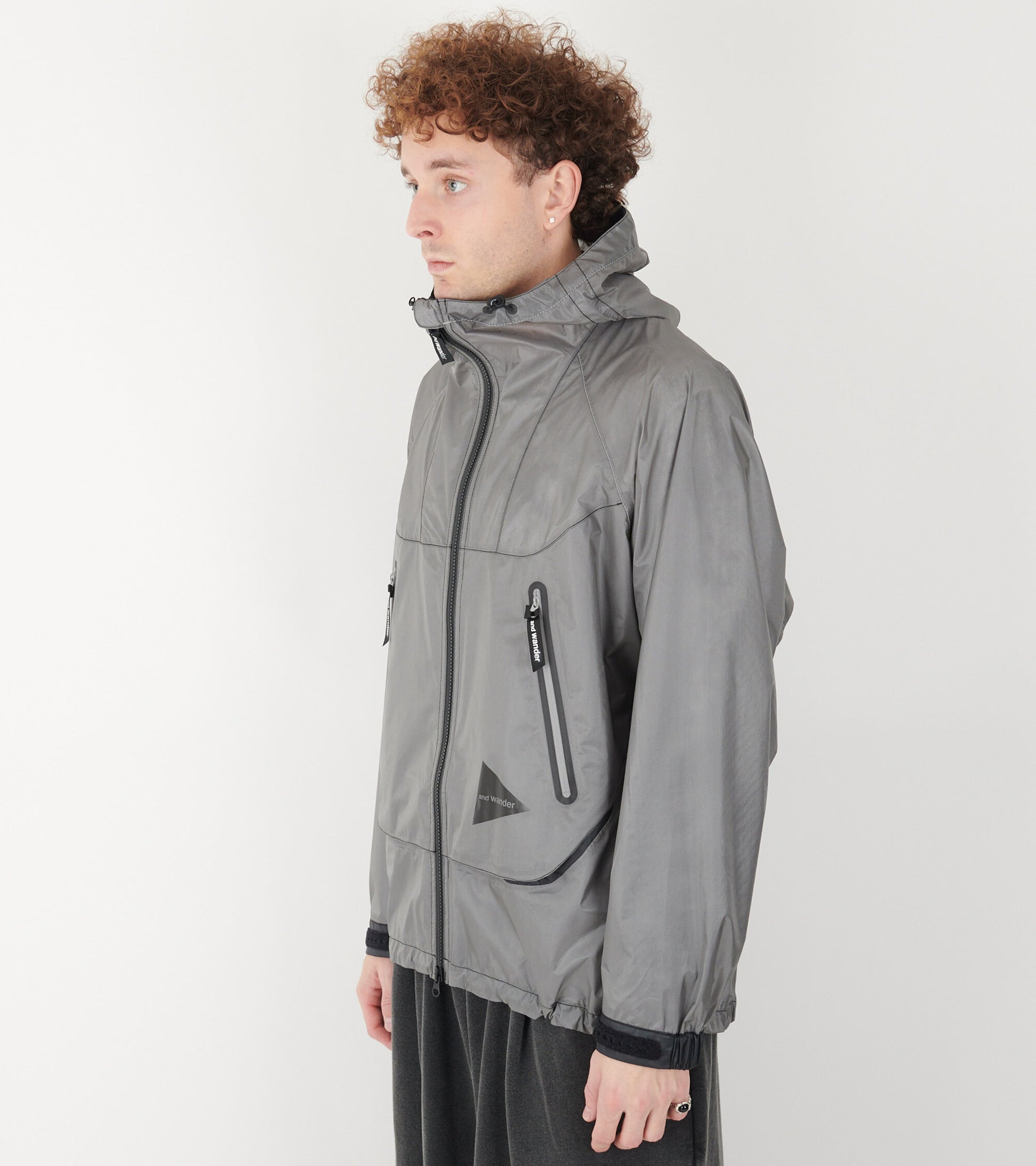Sheer Loose Fitting Rain Jacket Grey