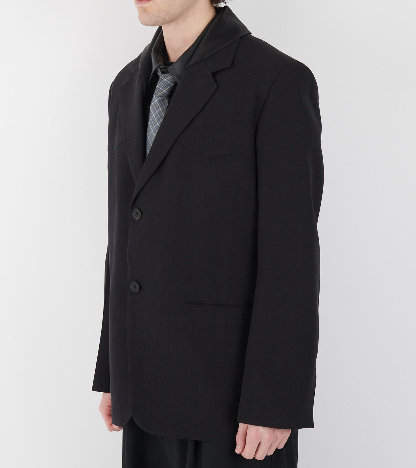 Fluid Silk Blazer Midnight