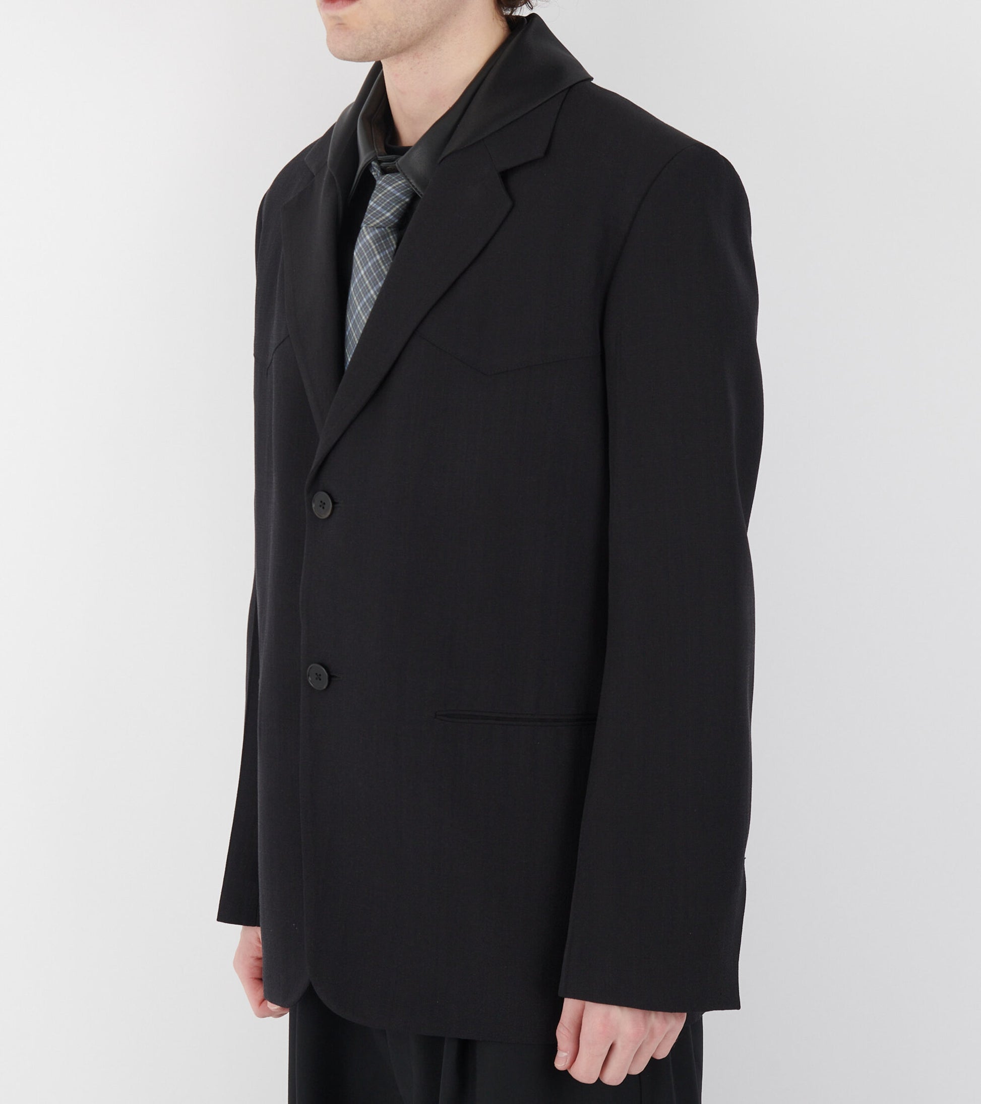 Fluid Silk Blazer Midnight