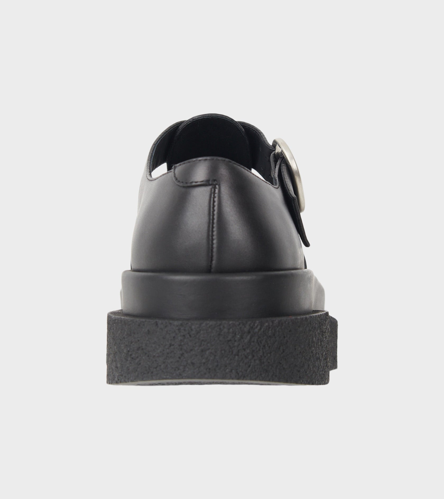 Semi-Shiny Calf Leather Sandal Black
