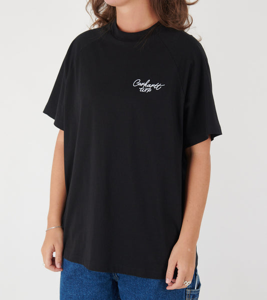 W S/S Signature T-shirt Black/White