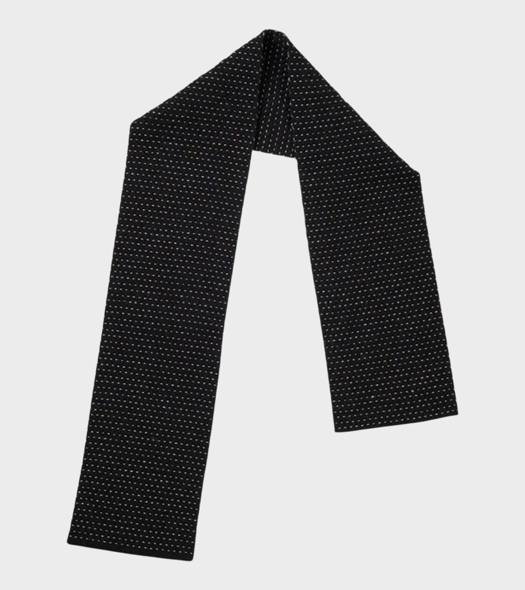 Small Stitch Scarf Black/Oatmeal