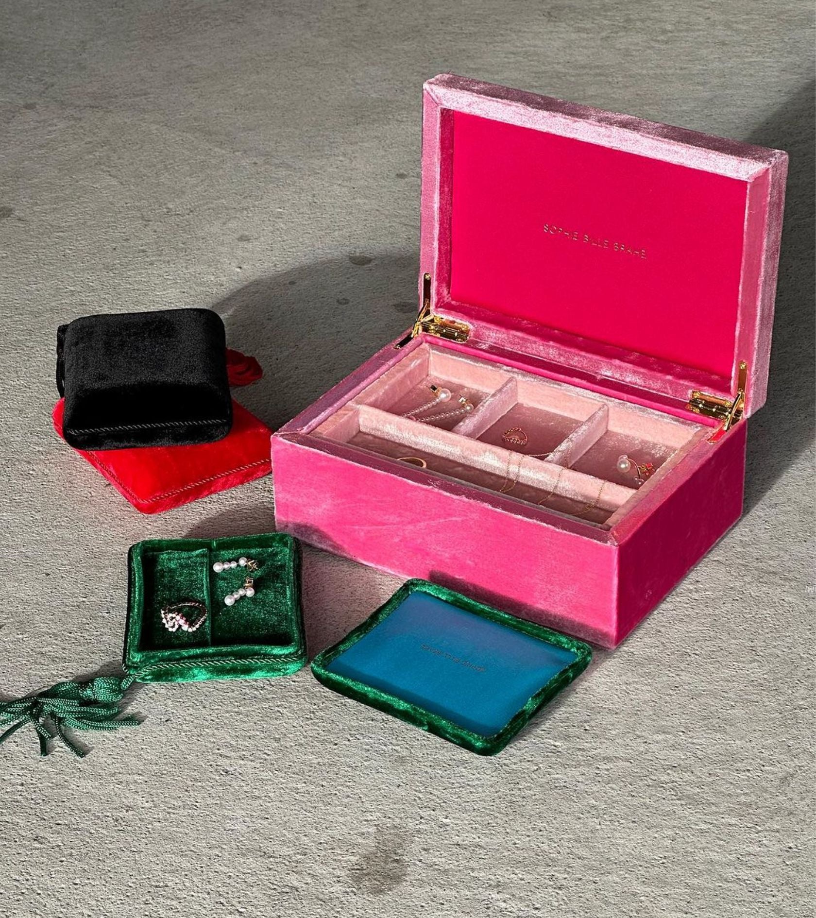 Velvet Box Emerald Green