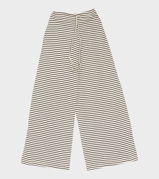 Nova Pants Stripes Ecru/Black