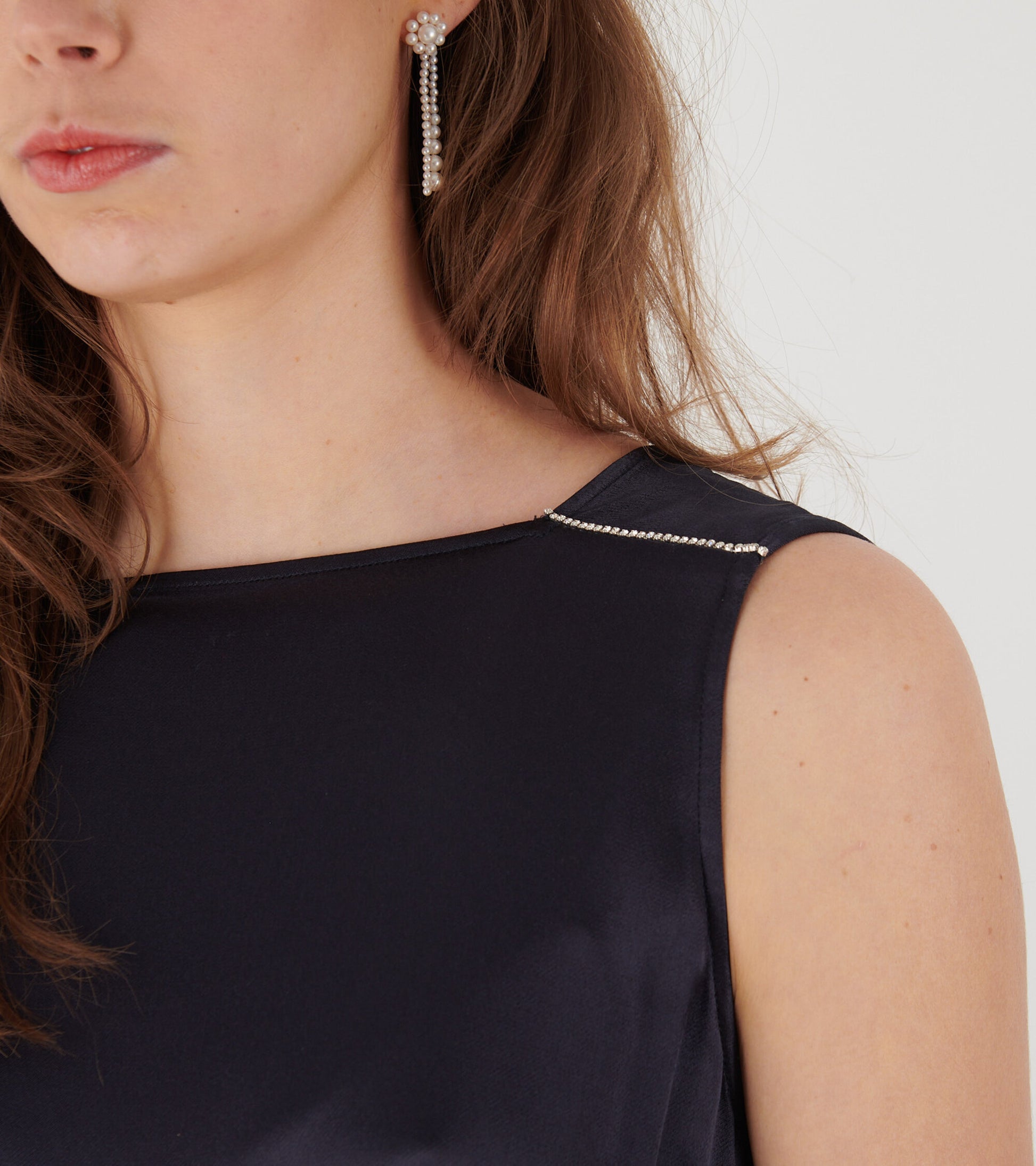 Melody Rhinestone Dress Midnight