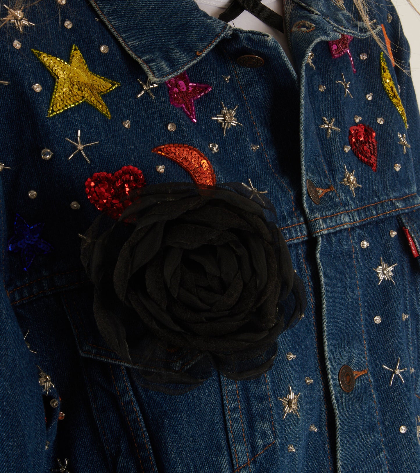 Tulle Rosie Brooch Black