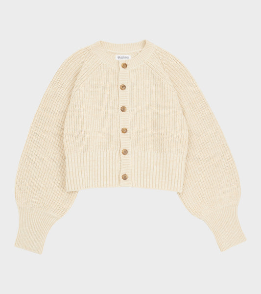 Elbow Patch Cardigan Off-White/Olive