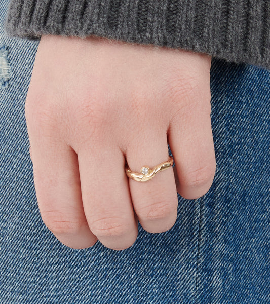 Curva Diamond Ring Gold