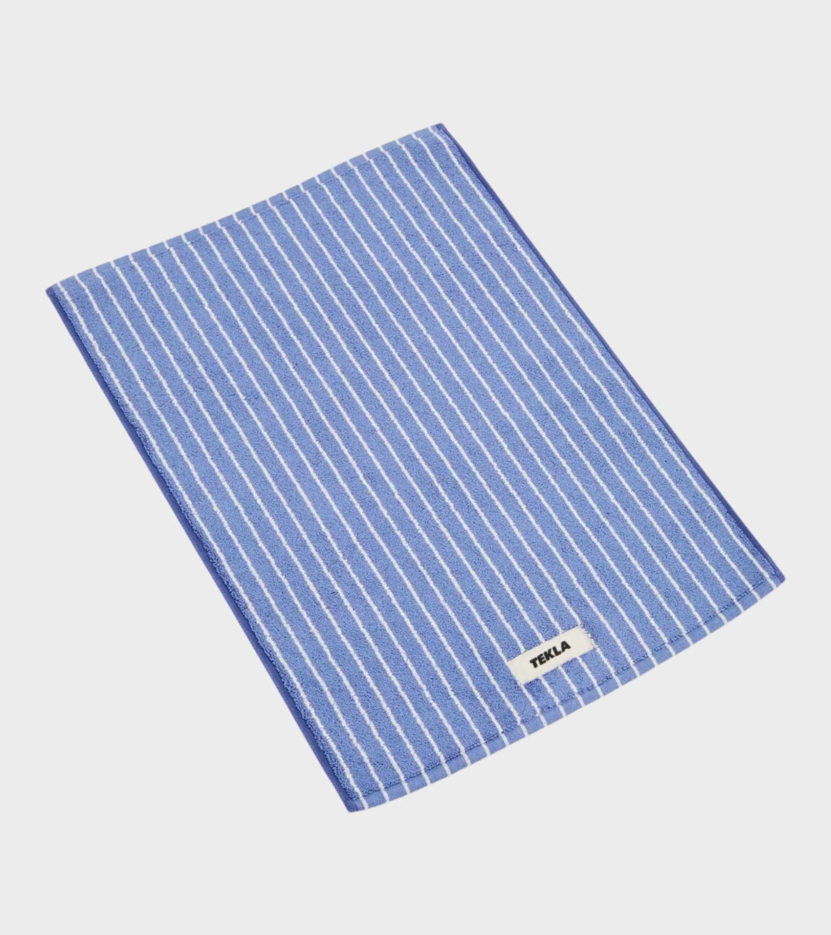 Bath Mat 50x70 Clear Blue Stripes