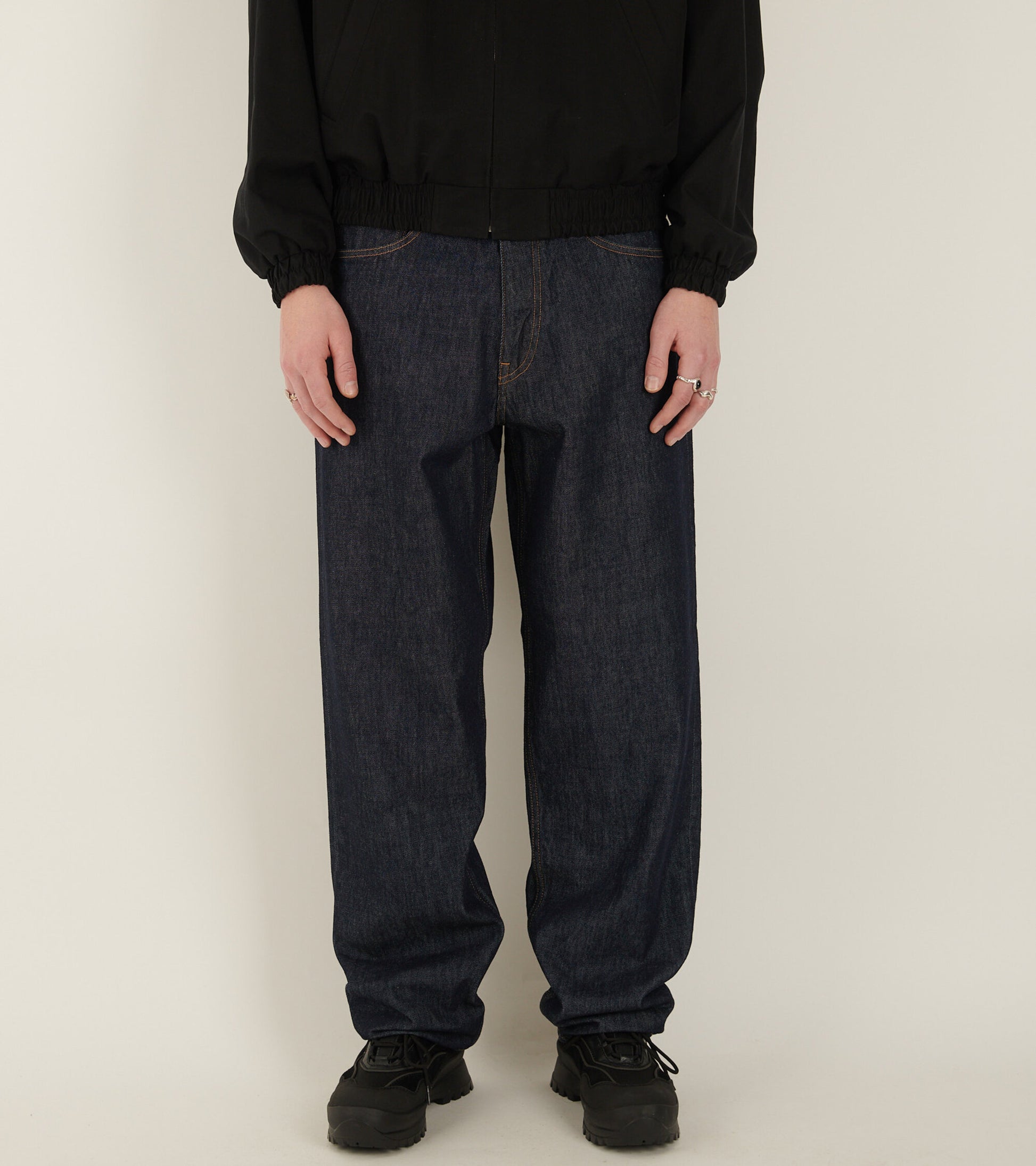 Hard Twist Denim Wide Pants Indigo
