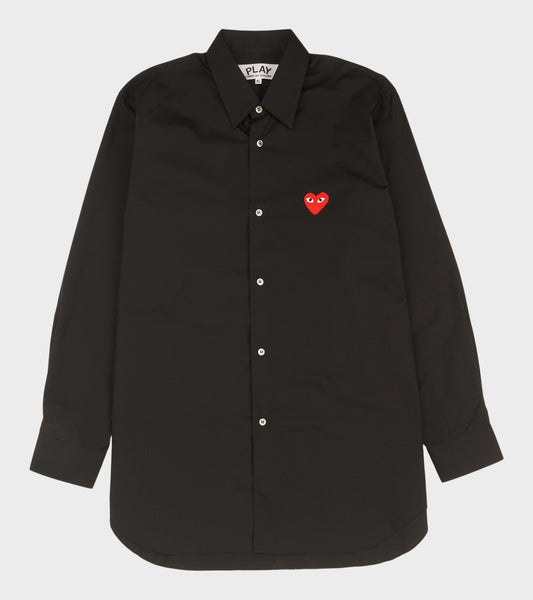 M Red Heart Shirt Black