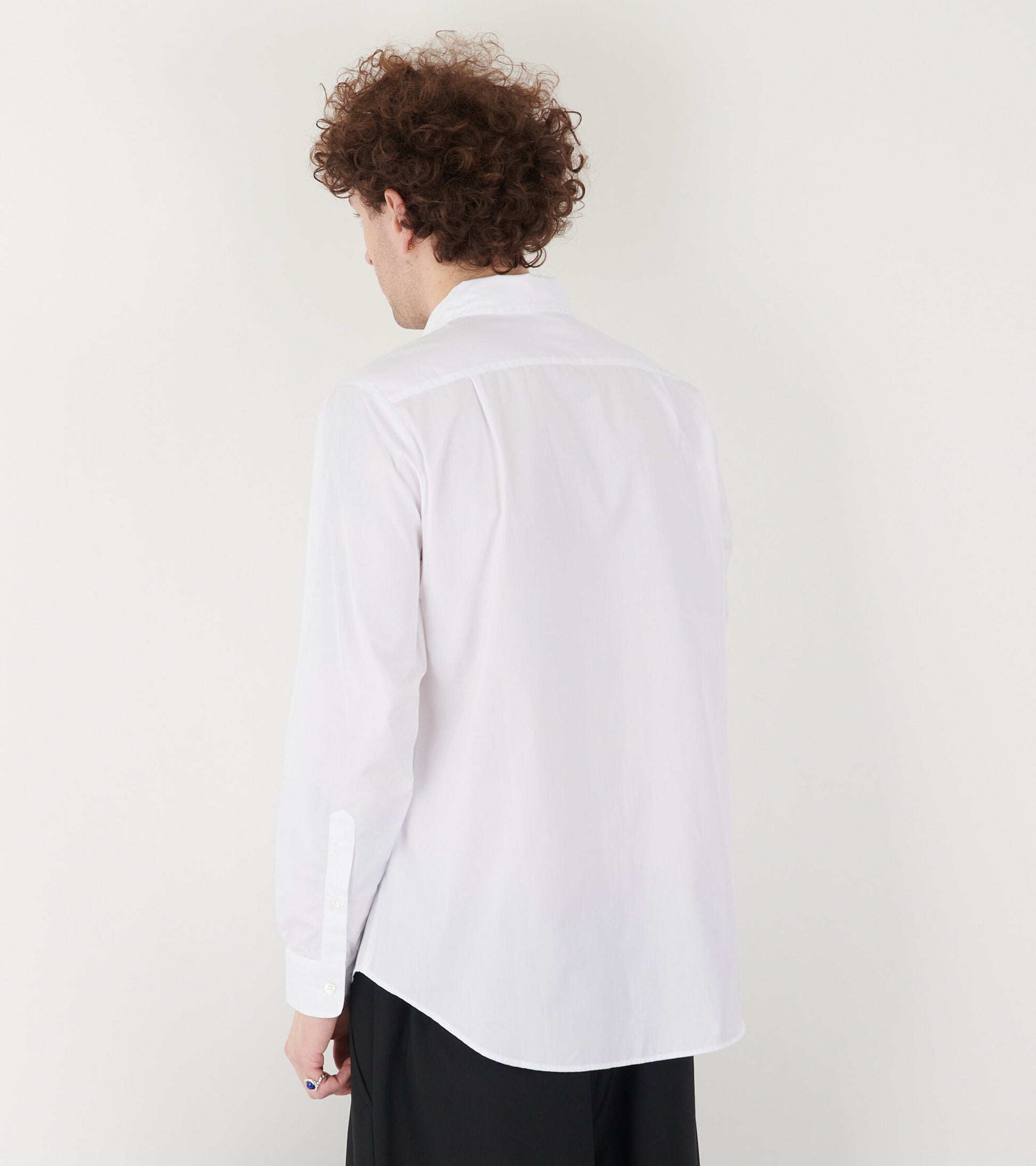 Overprint Button Down Shirt White