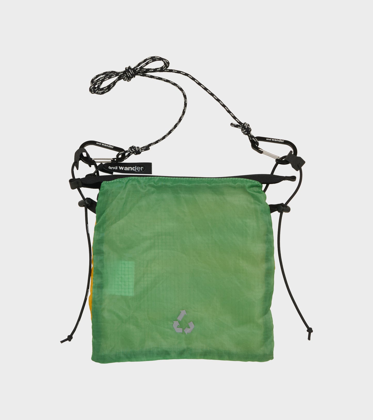 Nylon Sacoche Bag Tangerine/Green