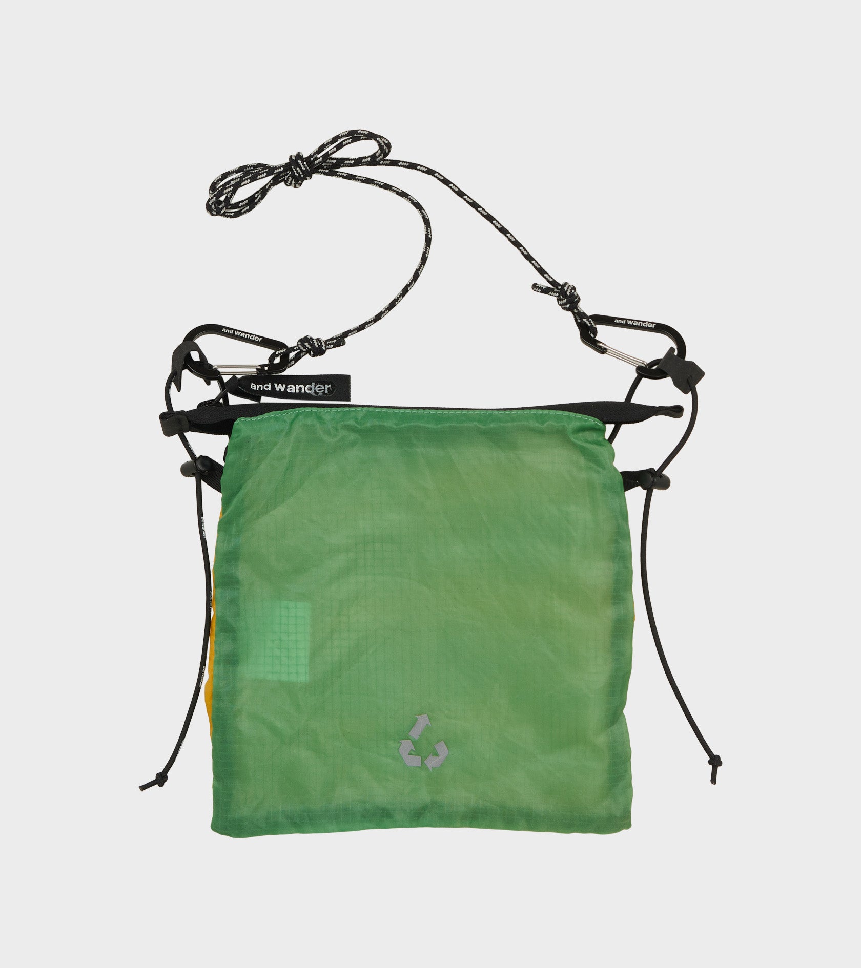 Nylon Sacoche Bag Tangerine/Green