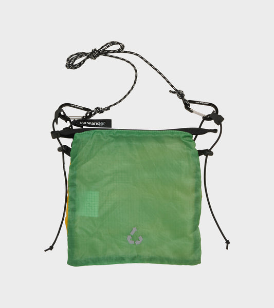 Nylon Sacoche Bag Tangerine/Green