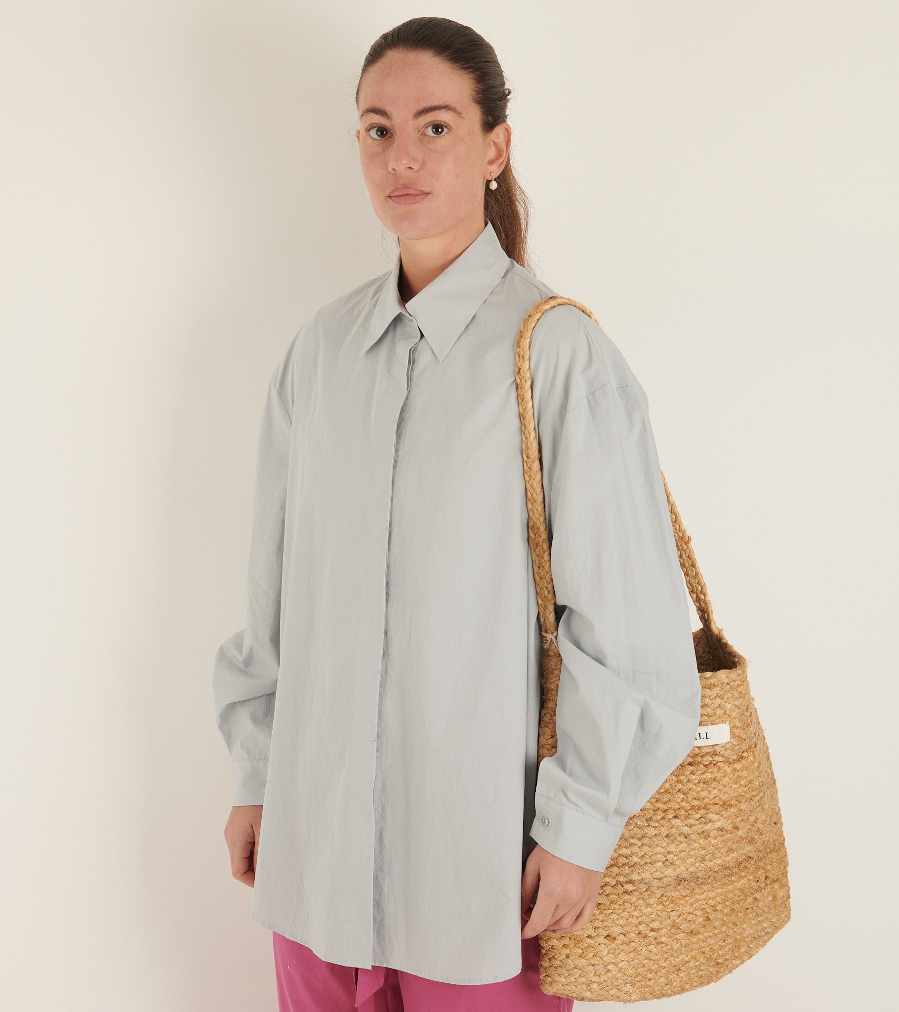 Oversized Shirt Light Grey