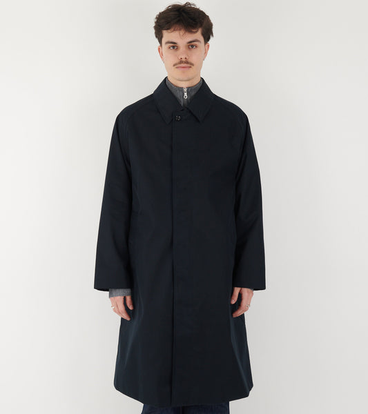 2L Cotton Gore-tex Balmacaan Coat Navy
