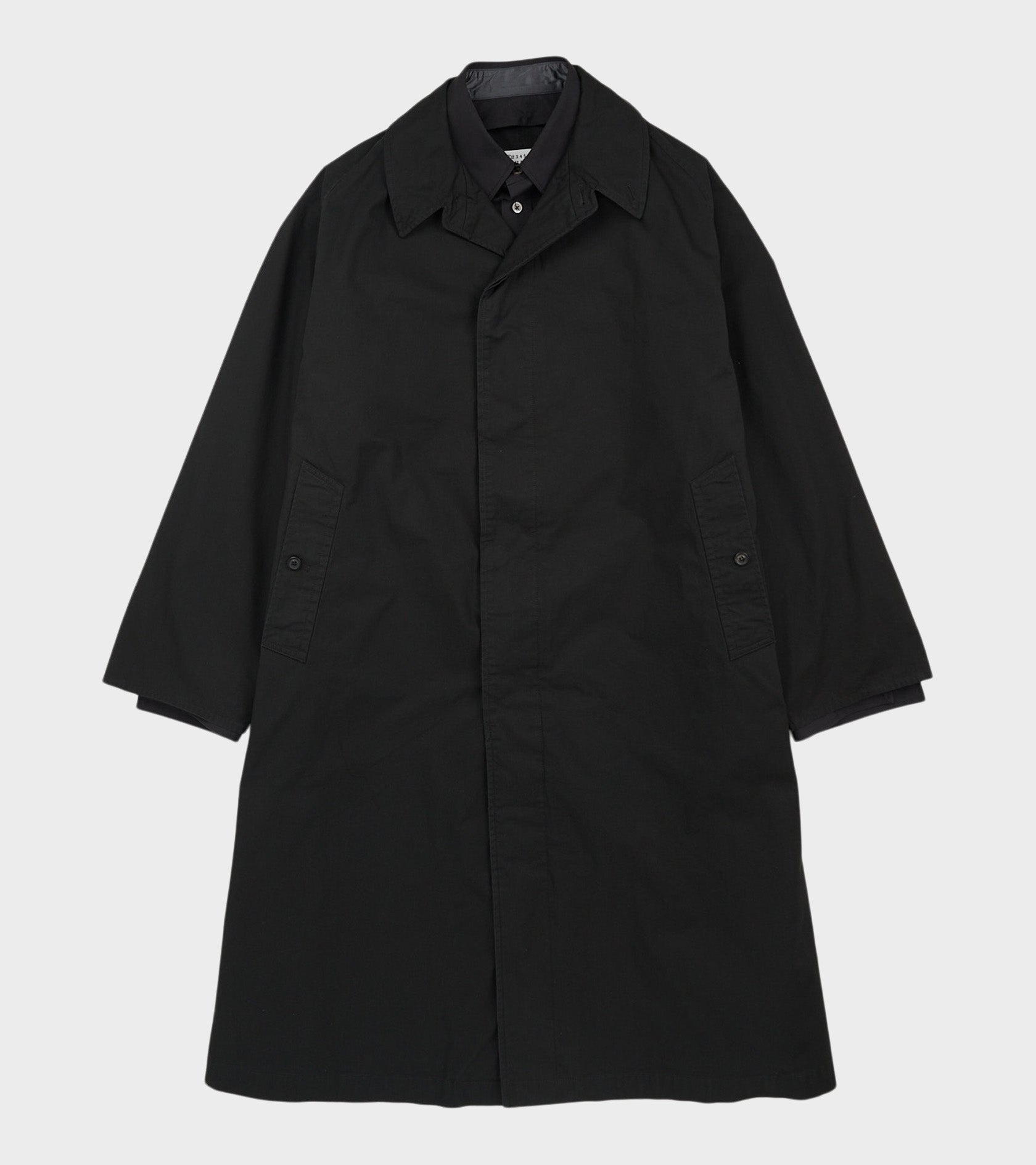 Overlayer Trench Coat Black