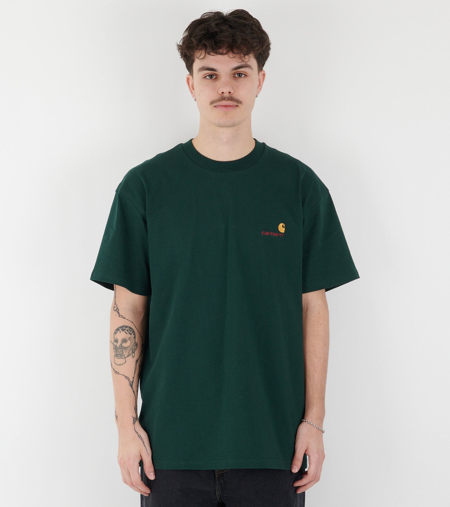 S/S American Script T-shirt Conifer