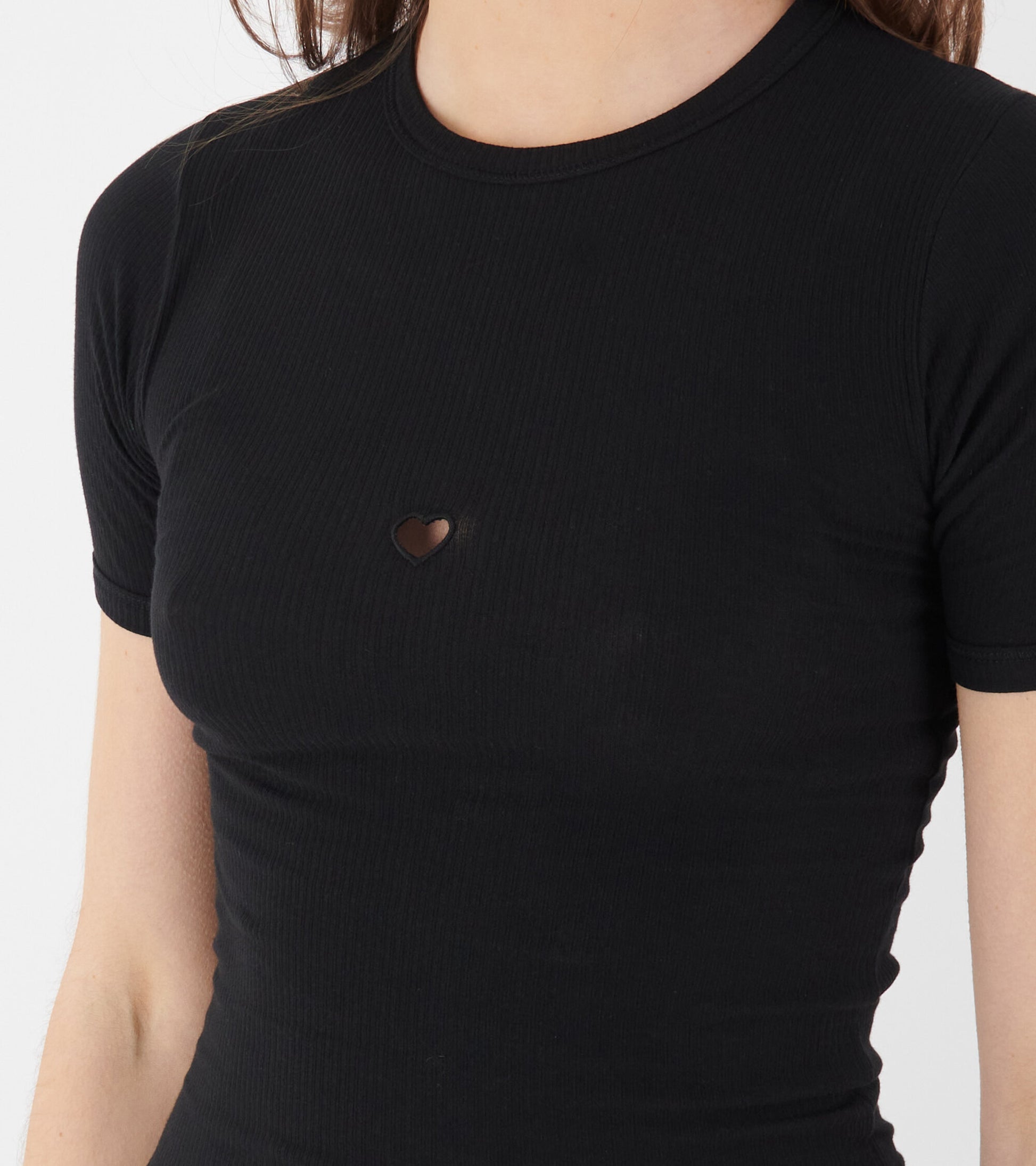 S/S Heart T-shirt Black