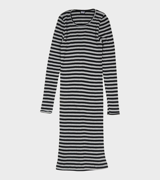 101 John Rib Dress Black/Grey Melange