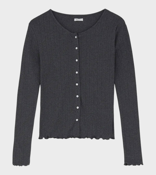 Edie Cardigan Dark Grey Melange