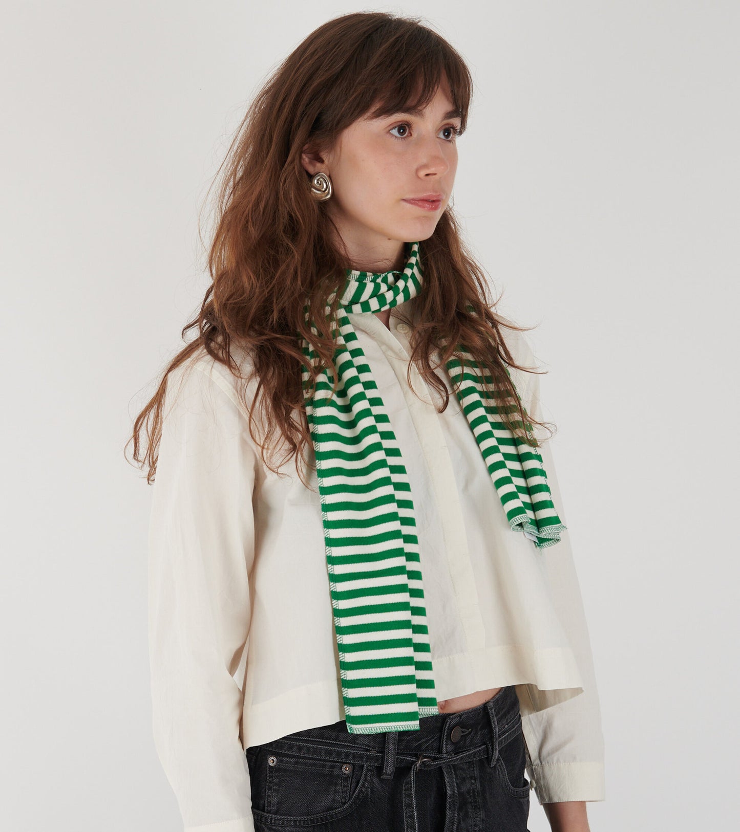 Scarf Interlock Green/Ecru