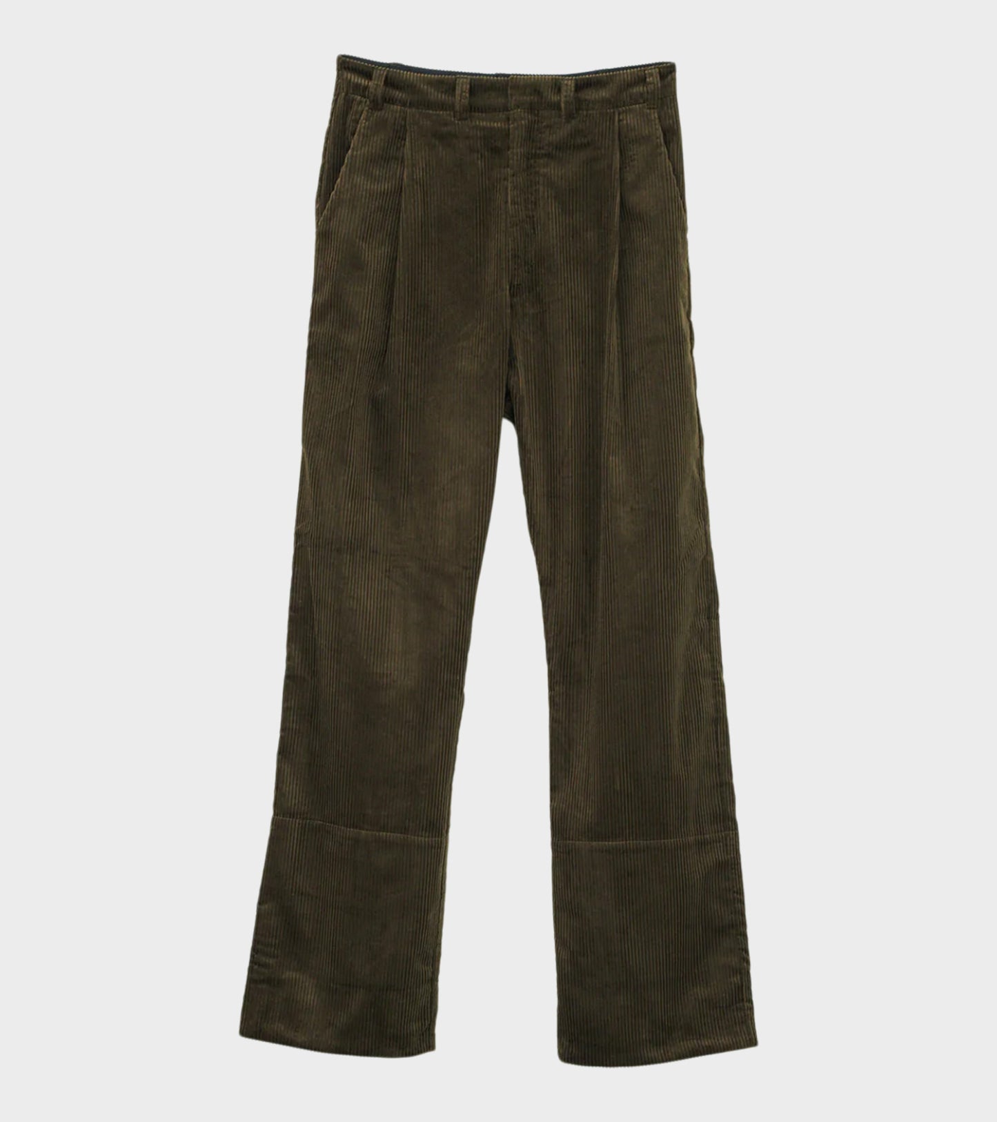 Corduroy Box Trousers Brown