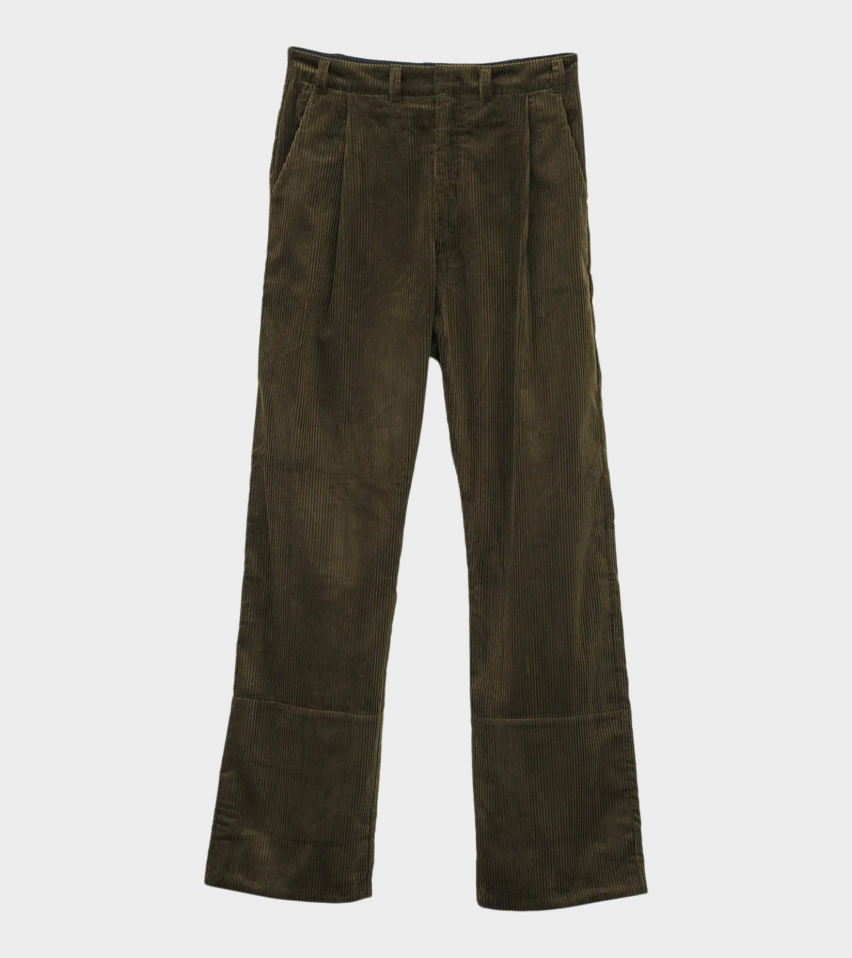 Corduroy Box Trousers Brown