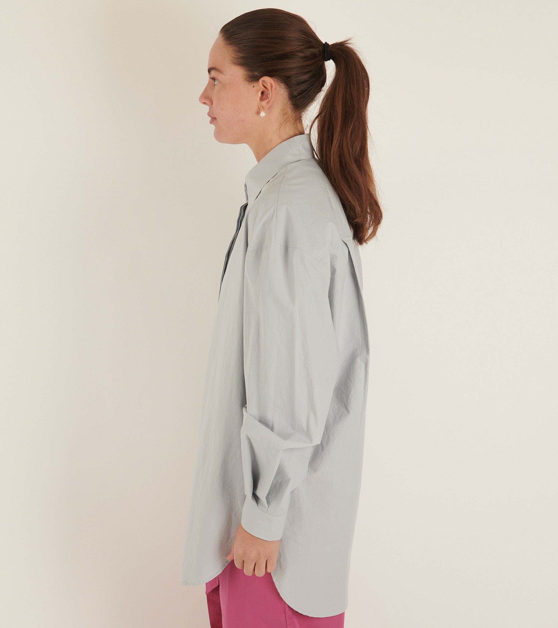 Oversized Shirt Light Grey