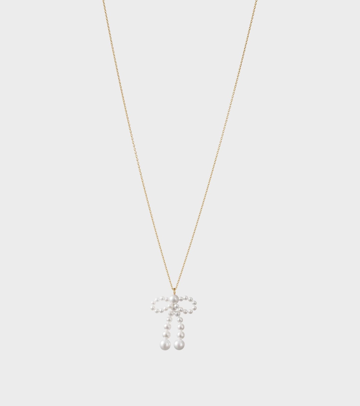 Bow Simple Necklace Gold